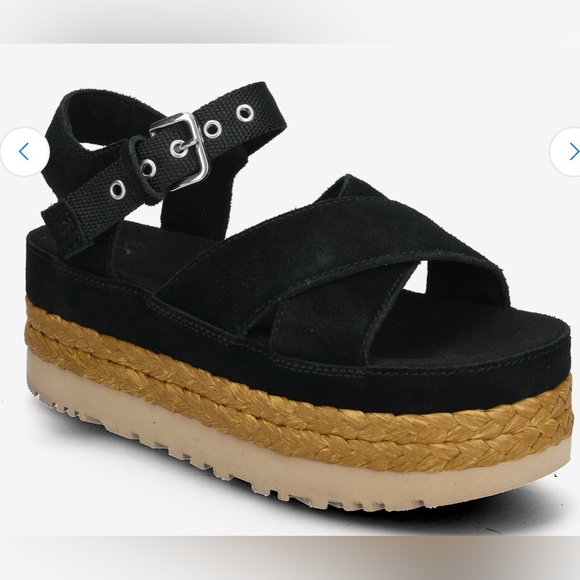 UGG Aubrey Ankle Platform Sandals – Black – Size US 9 - Picture 2 of 16